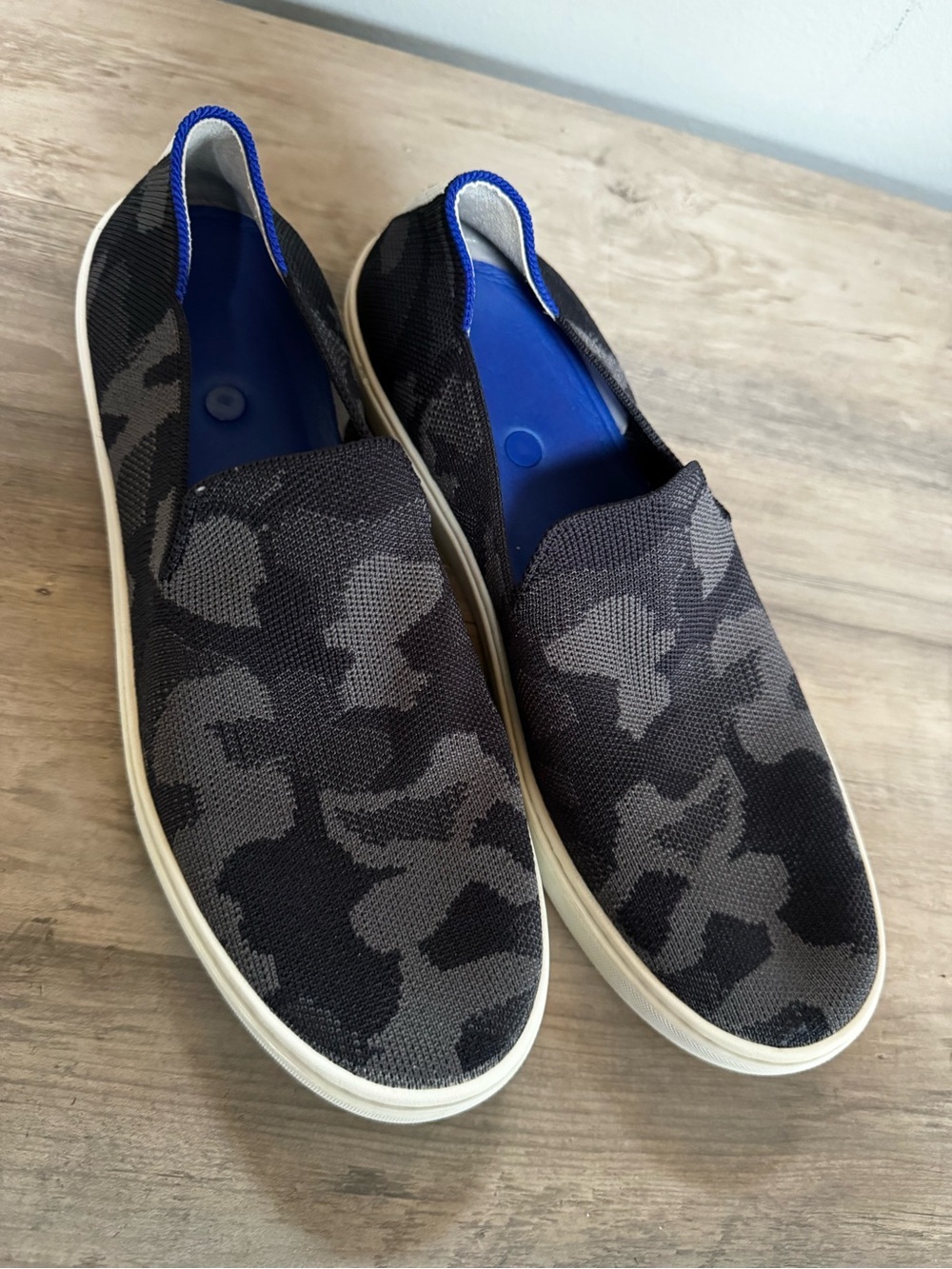 Rothy's Women's Charcoal Camo Slip-On Sneakers - Picture 2 of 4
